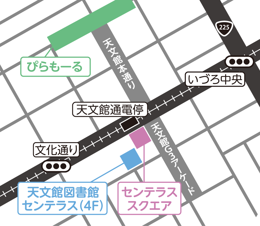 かごしままちなか文化彩会場マップ